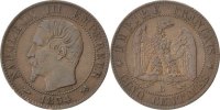 Frankreich 5 Centimes Münze, Napoleon III, Napoléon III, Rouen, SS -