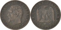 Frankreich 5 Centimes Münze, Napoleon III, Napoléon III, Strasbourg -