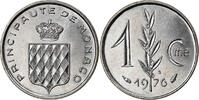 Monaco Centime Münze, Rainier III, UNZ, Stainless Steel, KM:155 -