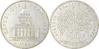 Frankreich 100 Francs Münze, Panthéon, Paris, VZ, Silber, KM:951.1 -