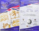 British Indian Ocean 50 Pence Münze, The Queen's 95th Birthday, STGL -