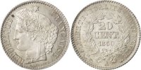 Frankreich 20 Centimes Münze, Cérès, Paris, VZ+, Silber, KM:758.1 -