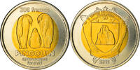 French Southern and Antartic Land 200 Francs Pingouin, UNZ, Bi-Metallic -
