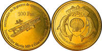 Frankreich 100 Francs Münze, Ile Juan Da Nova, UNZ, Bronze-Aluminium -