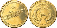 Frankreich 100 Francs Münze, Tromelin, UNZ, Bronze-Aluminium -
