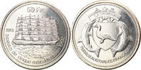 Frankreich 50 Francs Münze, Tromelin, UNZ, Cupro-nickel Aluminium -