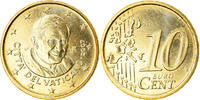 Vatikanstadt 10 Euro Cent Rome, BU, UNZ, Messing, KM:378 -