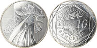 Frankreich 10 Euro Coq, UNZ, Silber, Gadoury:EU656 -