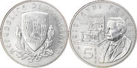 San Marino 5 Euro Giovanni Pascoli, Rome, STGL, Silber, KM:520 -