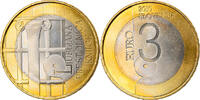 Slowenien 3 Euro UNZ, Bi-Metallic, KM:95 -