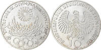 Bundesrepublik Deutschland 10 Mark Münze, Karlsruhe, SS+, Silber -
