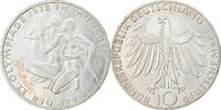 Bundesrepublik Deutschland 10 Mark Münze, Hamburg, SS, Silber, KM:132 -