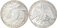 Bundesrepublik Deutschland 10 Mark Münze, Karlsruhe, SS+, Silber -