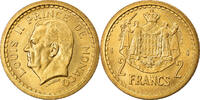 Monaco 2 Francs Münze, Louis II, undated (1945), VZ, Aluminum-Bronze -