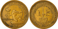 Monaco Franc Münze, Louis II, Poissy, SS, Aluminum-Bronze, KM:111 -