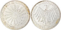 Bundesrepublik Deutschland 10 Mark Münze, Hamburg, SS, Silber, KM:134.1 -