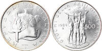 Italien 500 Lire Münze, Rome, Los Angeles Olympics, VZ+, Silber, KM:114 -