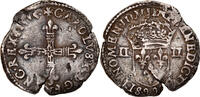 Frankreich 1/4 d'écu à la croix de face Münze, Charles X, Dinan, S -
