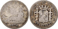 Spanien Peseta Münze, Provisional Government, SGE+, Silber, KM:653 -
