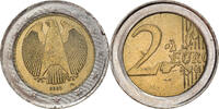Deutschland 2 Euro Stuttgart, error wrong ring, VZ, Copper-nickel -
