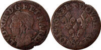 Frankreich Double Tournois Münze, Louis XIII, Double tournois de Warin, tête à gauche -