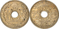 Frankreich 25 Centimes Münze, Lindauer, VZ, Nickel-Bronze, KM:867b -