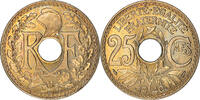 Frankreich 25 Centimes Münze, Lindauer, UNZ, Nickel-Bronze, KM:867b -