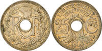 Frankreich 25 Centimes Münze, Lindauer, VZ, Nickel-Bronze, KM:867b -