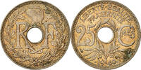 Frankreich 25 Centimes Münze, Lindauer, VZ, Nickel-Bronze, KM:867b -