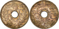 Frankreich 25 Centimes Münze, Lindauer, VZ, Nickel-Bronze, KM:867b -