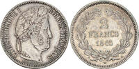 Frankreich 2 Francs Münze, Louis-Philippe, Paris, SS+, Silber, KM:743.1 -