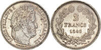 Frankreich 2 Francs Münze, Louis-Philippe, Paris, VZ, Silber, KM:743.1 -