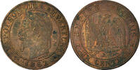 Frankreich Centime Münze, Napoleon III, Paris, SS+, Bronze, KM:795.1 -