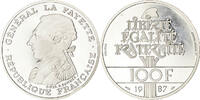 Frankreich 100 Francs Münze, La Fayette, STGL, Silber, KM:P991a -