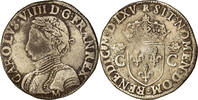 Frankreich Demi Teston Münze, Toulouse, SS, Silber, Duplessy:1063 -