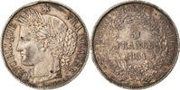 Frankreich 5 Francs Münze, Cérès, Paris, SS, Silber, KM:761.1 -
