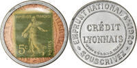 Frankreich 5 Centimes Münze, Credit Lyonnais, Timbre-Monnaie, SS+ -