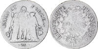 Frankreich 5 Francs Münze, Union et Force, Bayonne, S, Silber -