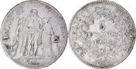 Frankreich 5 Francs Münze, Union et Force, Perpignan, SS, Silber -