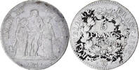 Frankreich 5 Francs Münze, Union et Force, Perpignan, S+, Silber -