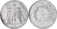 Frankreich 5 Francs Münze, Union et Force, Paris, SS, Silber, KM:639.1 -
