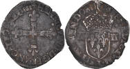 Frankreich 1/4 Ecu Münze, Henri III, Nantes, S+, Silber, Sombart:4662 -