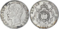 Frankreich 5 Francs Münze, Napoleon III, Strasbourg, S, Silber -