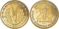 French West Africa 25 Francs Münze, Paris, ESSAI, STGL -