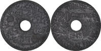 Tunesien 20 Centimes Münze, Muhammad al-Amin Bey, Paris, ESSAI, UNZ -