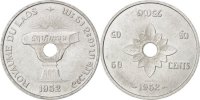 Lao 50 Cents Münze, Sisavang Vong, VZ, Aluminium, KM:E3, Lecompte:8 -