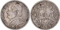 Italien Staaten Lira 1868 R Münze, PAPAL STATES, Pius IX, Roma, SS, Silber