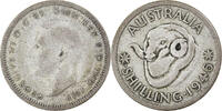 Australien Shilling Münze, George VI, Perth, S, Silber, KM:39a -