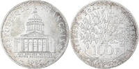 Frankreich 100 Francs Münze, Panthéon, Paris, VZ, Silber, KM:951.1 -