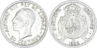 Spanien 50 Centimos Münze, Alfonso XIII, Madrid, SS, Silber, KM:741 -